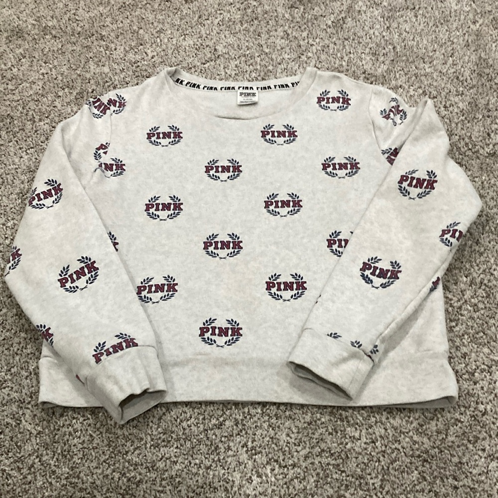 PINK Victoria Secret grey sweatshirt, size medium